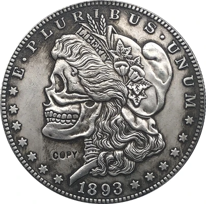 Копия монеты за доллар США и мира Hobo Nickel two face 1893/1922|Безвалютные монеты| |