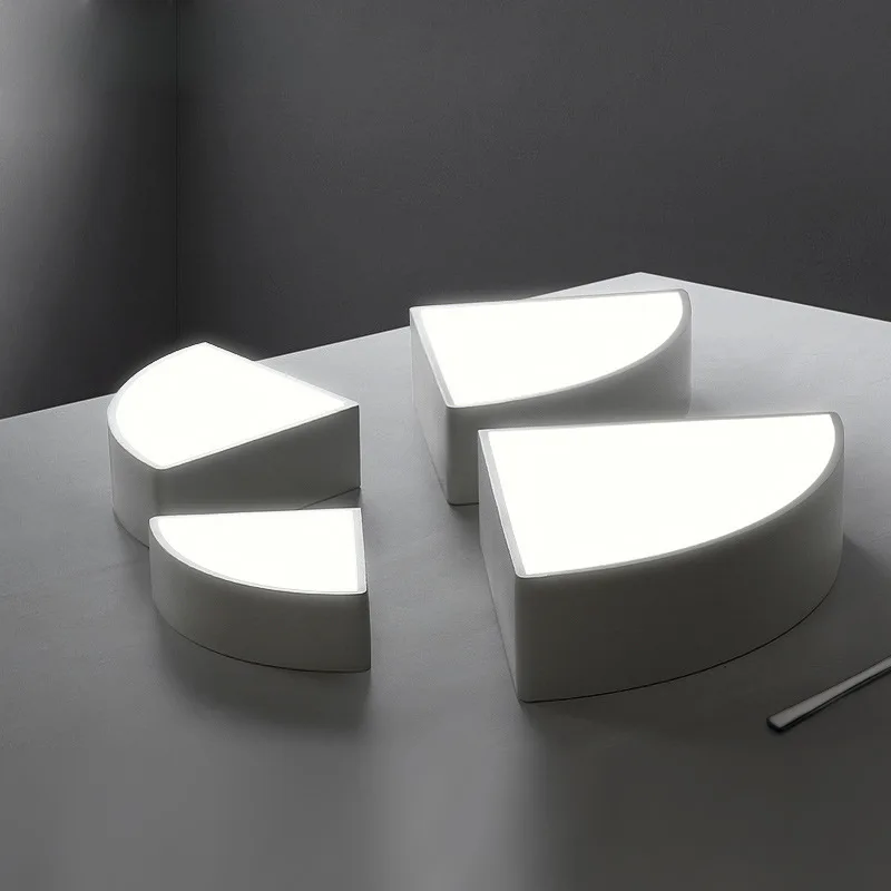 

Modern simple geometric LED Acrylic Black / White Round Sector Freely Combine Ceiling Light for Living Room Foyer Bedroom