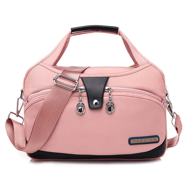 pink Нейлоновые Большие женские сумки-мессенджеры, женские сумки, водонепроницаемые женские сумки через плечо, дизайнерские высококачественные сумки через плечо для женщин - Цвет: pink