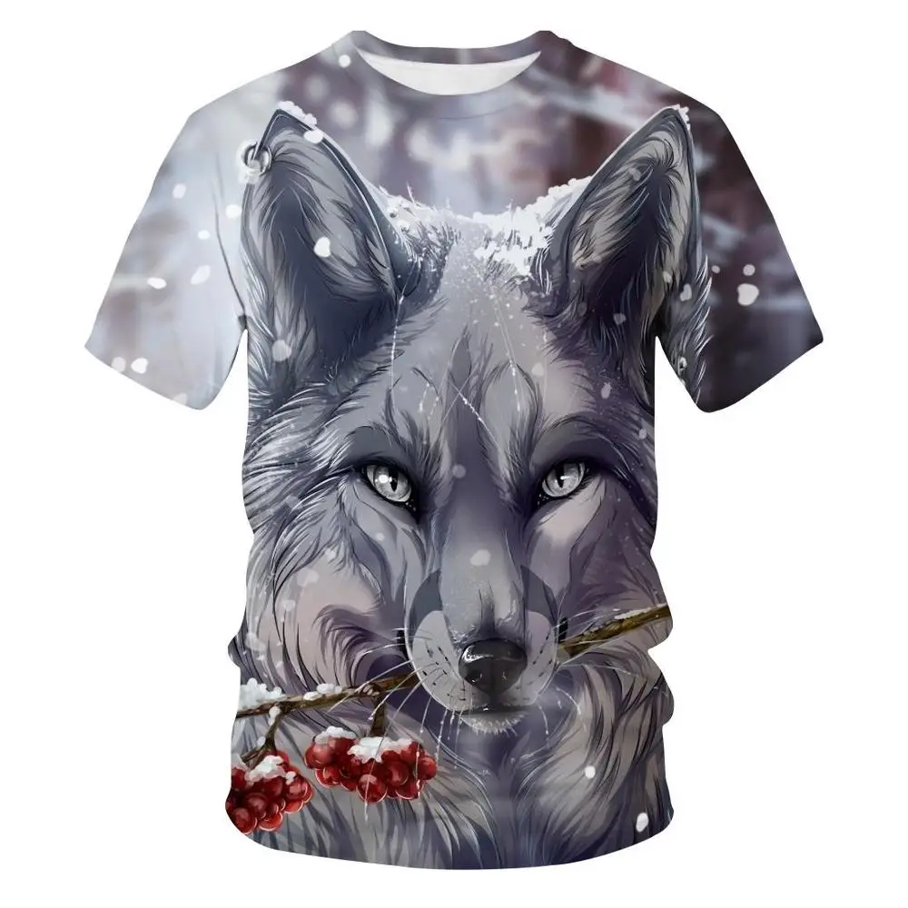 Футболка унисекс с 3D принтом лисы модная крутая Одежда для взрослых и детей