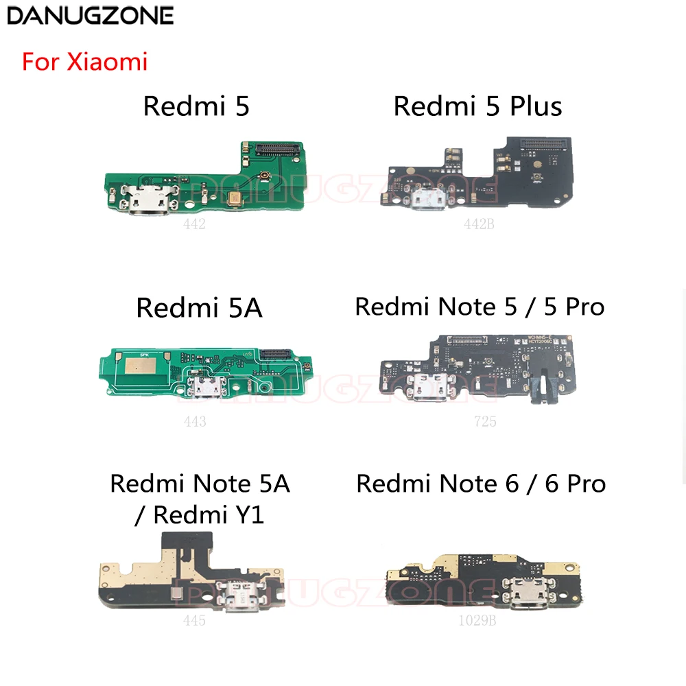 Док станция с USB разъемом для зарядки и штекером плата гибкий кабель Xiaomi Redmi NOTE 5A 6 5