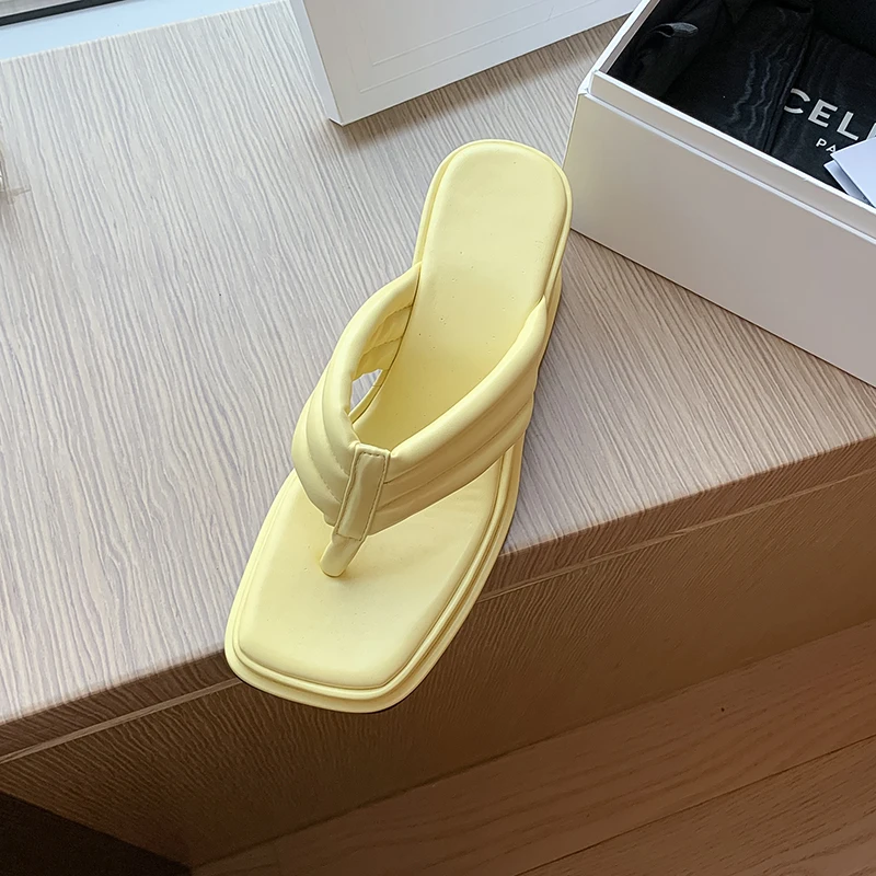 

Krazing Pot size 40 fashion young lady dating platform summer shoe flip flops wedges Princess style slip on outside slippers L38