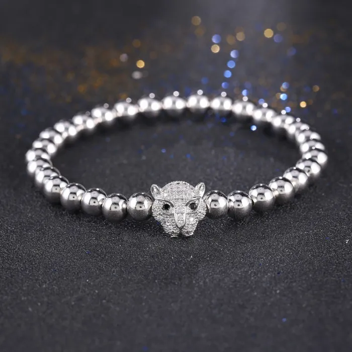 Лидер продаж 2016 браслеты с леопардовым принтом инкрустированные фианитами Будды