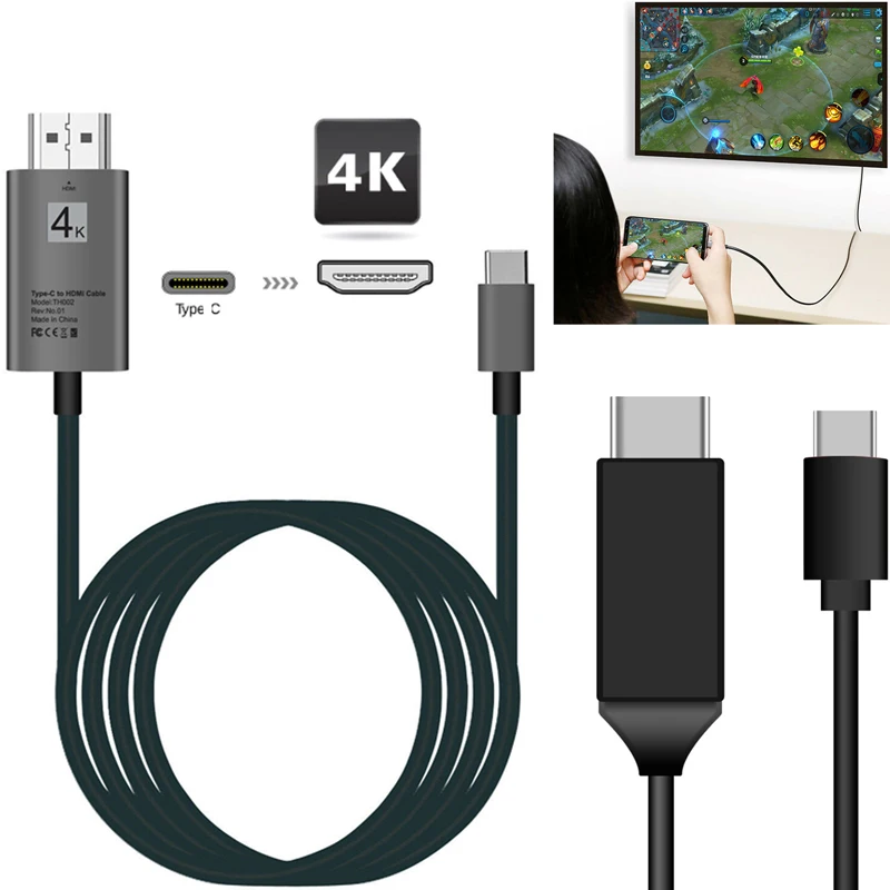 Кабель Type C для ТВ проектора HDTV видео адаптер конвертер Macbook ASUS компьютера Samsung S20