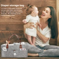 baby care storage bags deep compartments 8pcs removable external pockets durable portable foldable felt kids clothes handbag