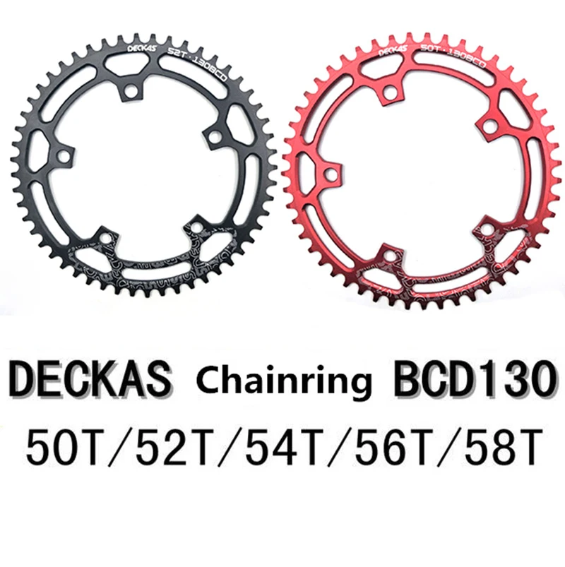 DECKAS круглый 130BCD 50T/52T/54T/56T/58T велосипедная цепь MTB дорожный велосипед передняя