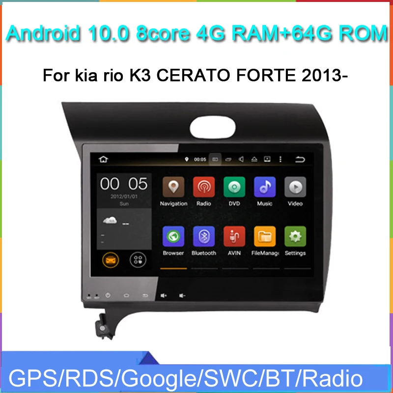 10 1 дюймовый сенсорный экран android автомобильный dvd плеер для kia rio K3 CERATO FORTE 2013