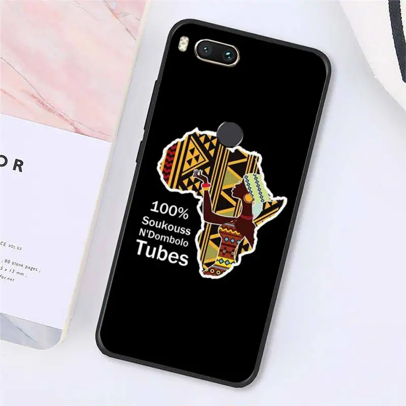 

Africa Map Geography Painted Phone Case For Xiaomi Redmi note 7 8 9 t k30 max3 9 s 10 pro lite Luxury brand shell funda coque
