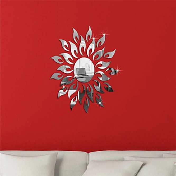 Акриловый фон с изображением подсолнуха 3D настенные наклейки для телевизора