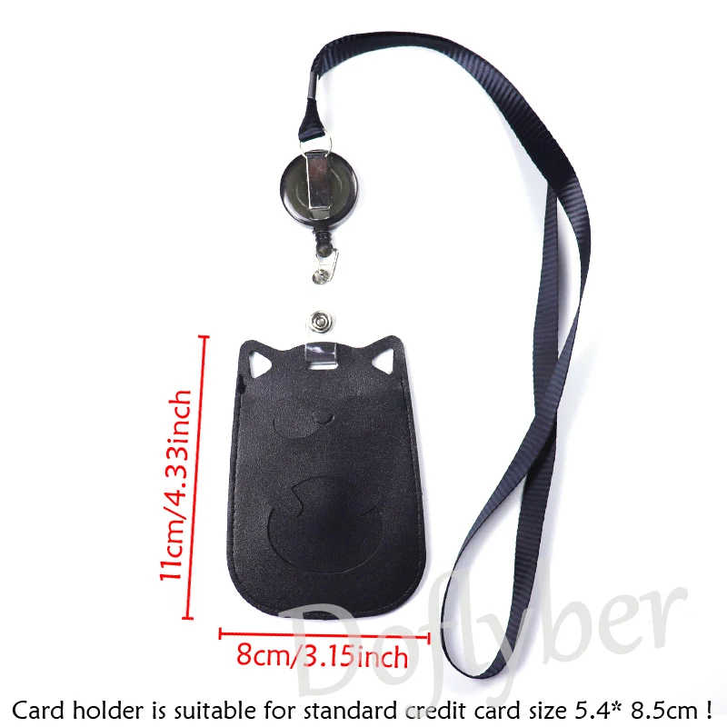 С милым рисунком кота Форма искусственная кожа удостоверение личности держателя