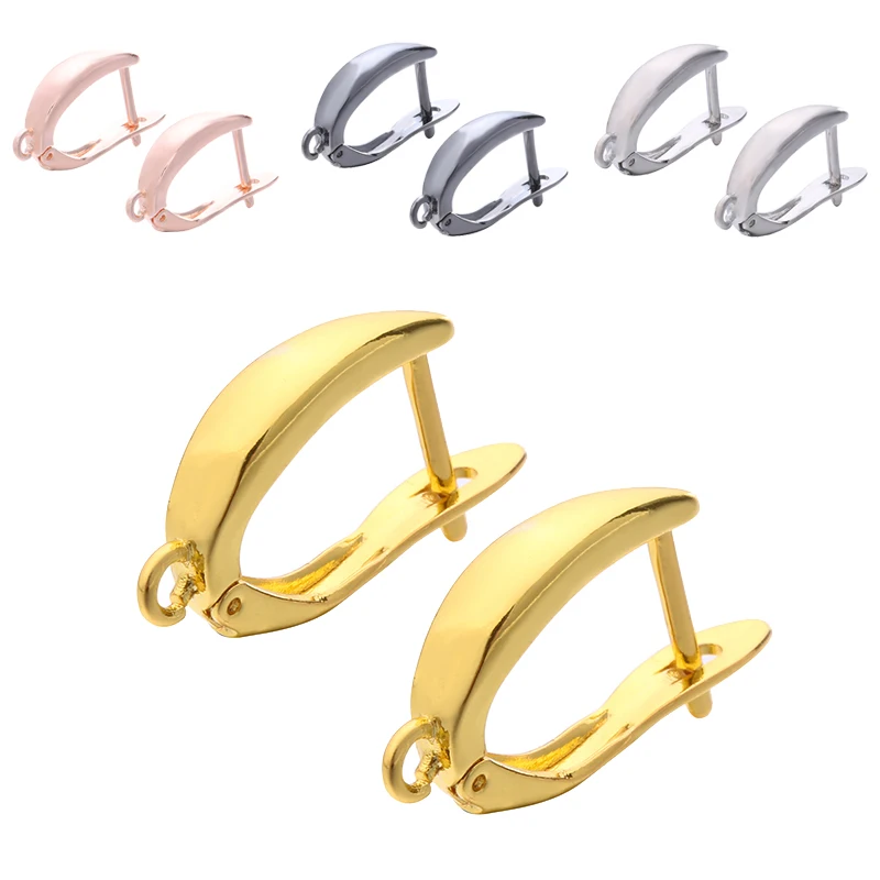 

JunKang Charm smooth surface U shaped ear hook earrings accessories jewelry making DIY handmade gifts women