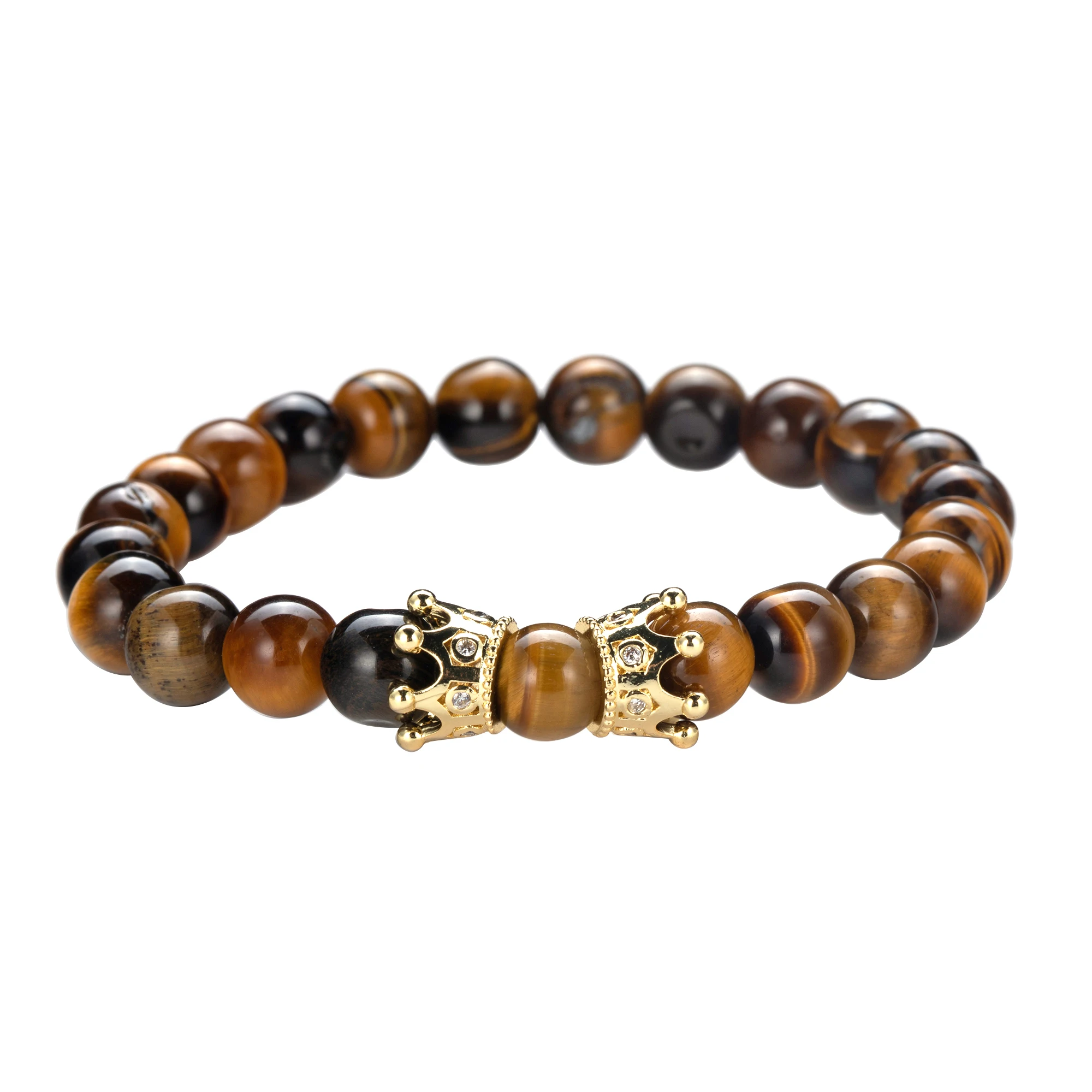 

Браслет мужской из титановой стали с бусинами и Шармами