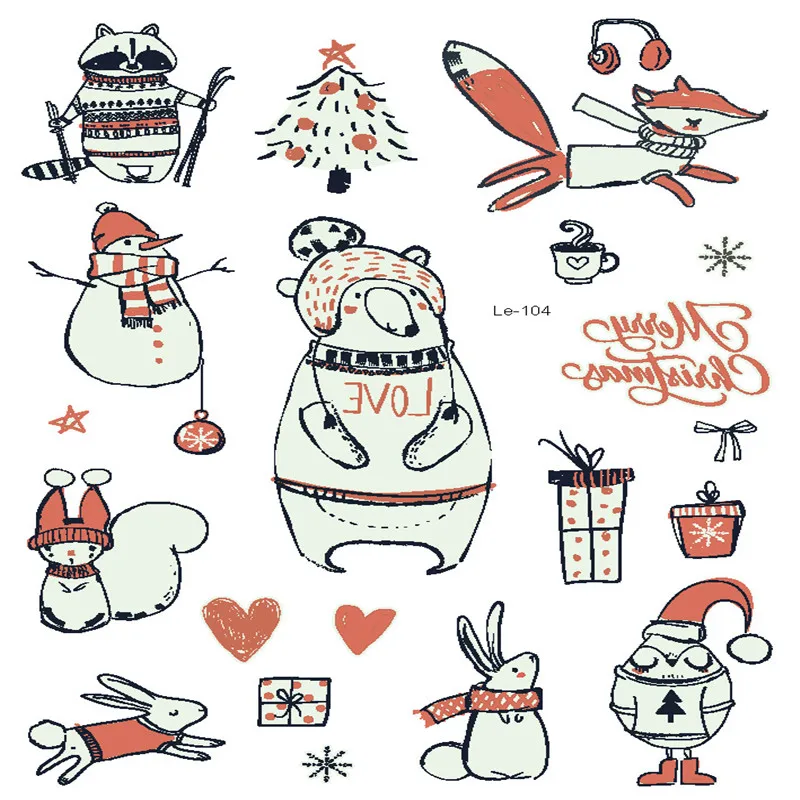 Рождественский подарок 2021 счастливый новый год Дети светящиеся наклейки