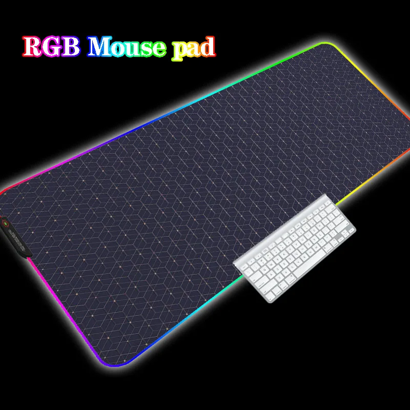 

Xgz Rectangular Grid RGB Gaming Mouse Pad Luminous Mat Non-slip Player Gamer Rug Accessories Mouse Pad Desk Pad Xxl Extra Large