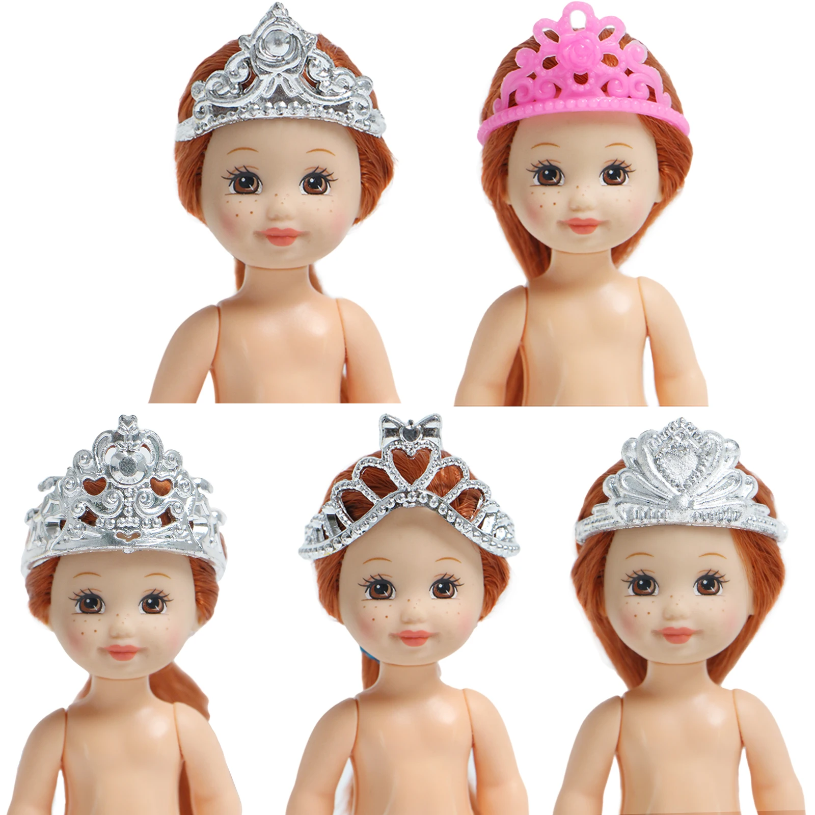 Модные пластиковые короны принцессы 5 шт./лот Произвольный выбор ювелирные