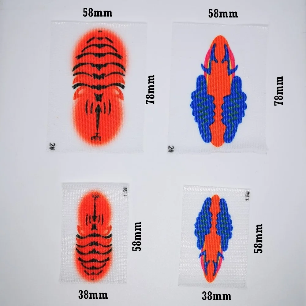 10 шт. маленькая приманка кальмар чипирон тонкая сетка стрейч полиэфирная ткань