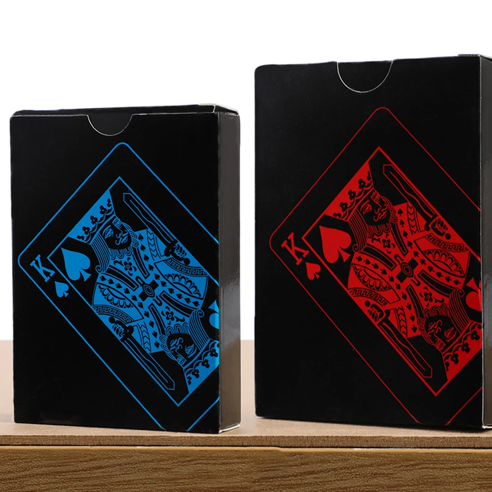 

Quality Plastic Pvc Poker Waterproof Black Playing Cards Creative Gift Durable Poker