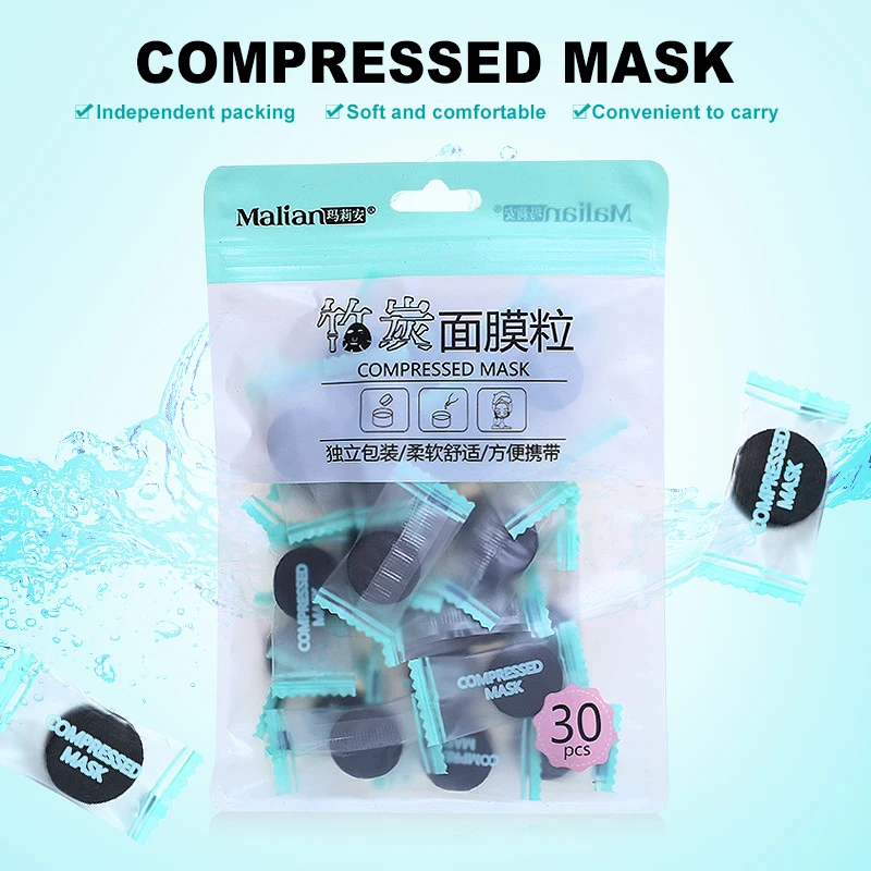 30/50/100pcs Compressed Mask Paper DIY Natural Moisturizing Hydrating Whitening Wrapped Masks Disposable Face Care Tool - купить по