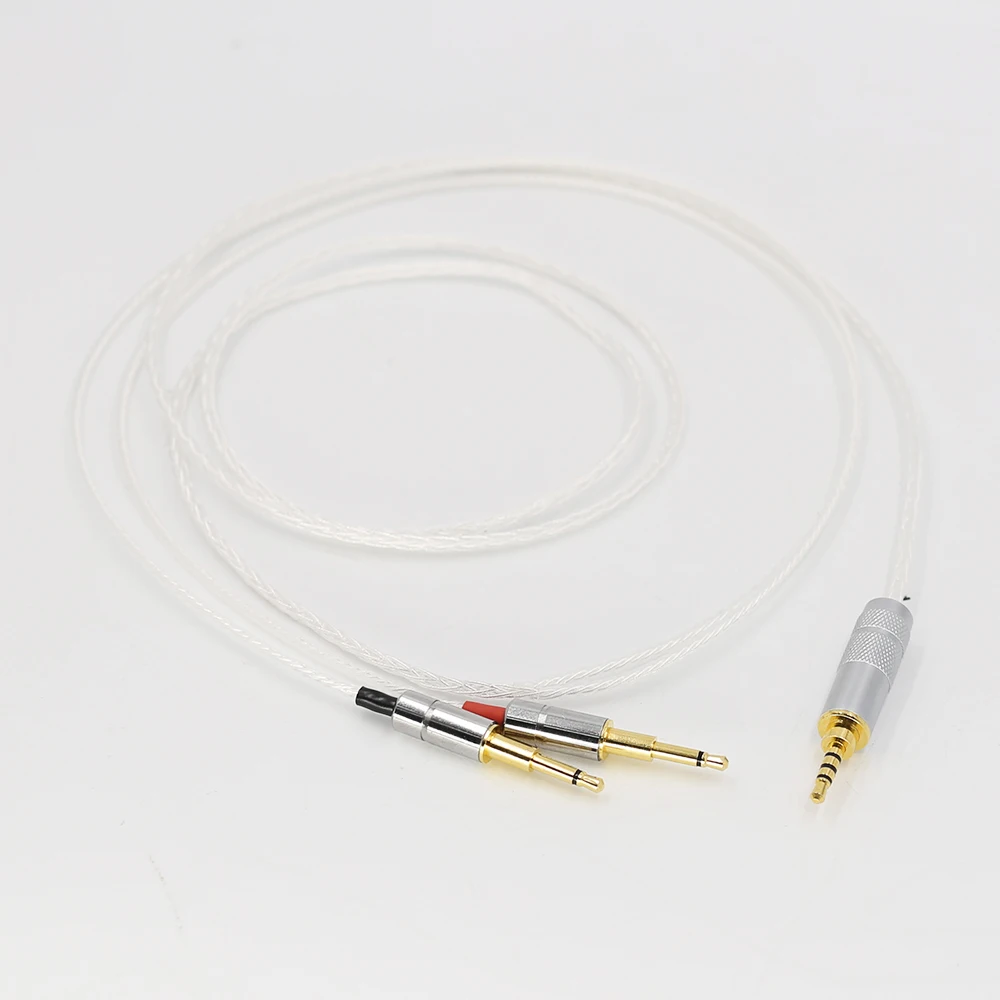 Аудиокабель Hi-Fi 2 5 мм с позолоченным разъемом 8-жильный посеребренный кабель для