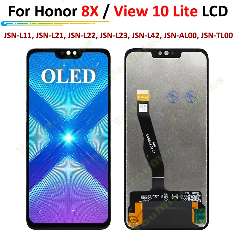 Для Huawei Honor 8X / View 10 Lite ЖК-дисплей JSN-AL00 JSN-L22 ЖК-экран сенсорная панель дигитайзер в
