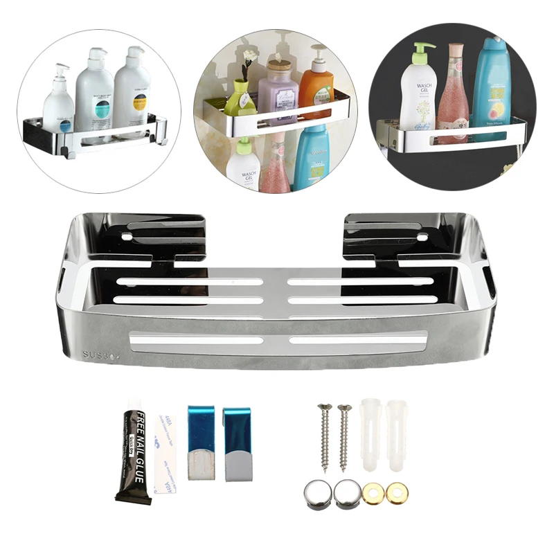 Настенная Однослойная угловая полка для унитаза стеллаж хранения шампуня