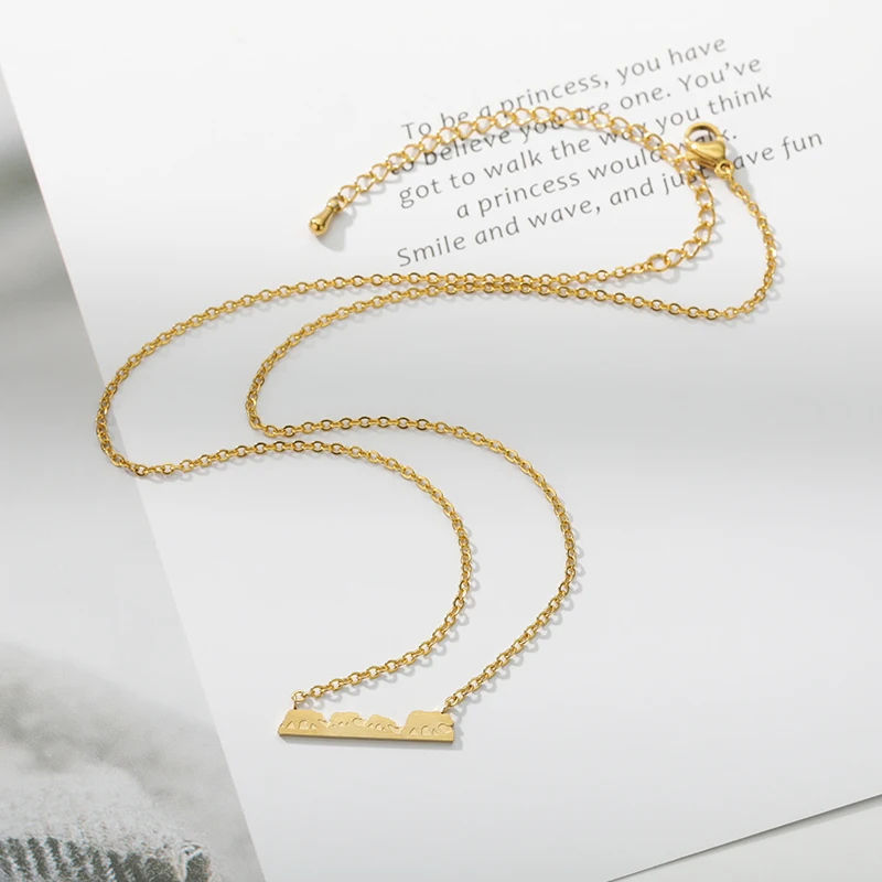 Ожерелье с подвеской в виде животного из нержавеющей стали | Украшения и