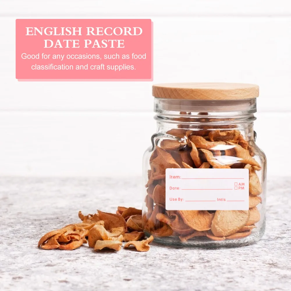 

1 Roll/500pcs Marked Label Stickers Food Classified Stickers DIY Writing Sticker