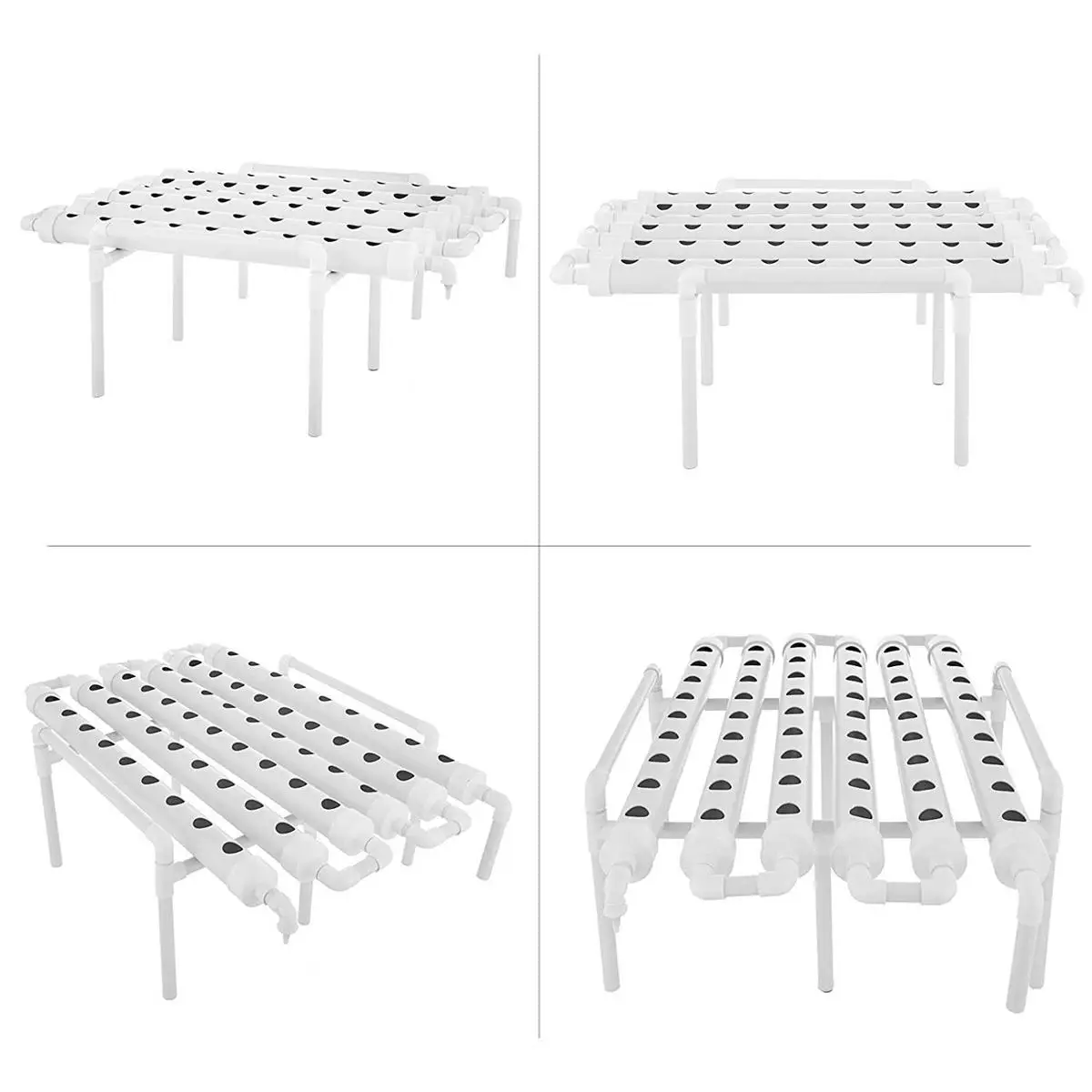 54 Holes Hydroponic Piping Site Grow Kit Deep Water Culture Planting Box Gardening System Nursery Pot Rack 220V | Дом и сад