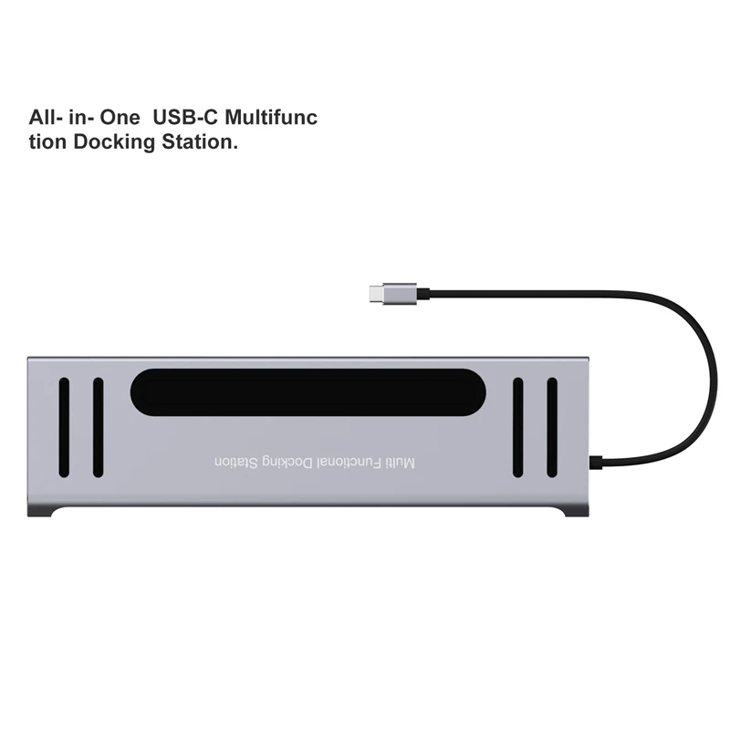 

12 in 1 USB C HUB, Multifunctional Docking Station Includes PD + 2XHDMI + 3.55mm Audio + RJ45 + SD/TF + 4XUSB3.0 + USB C