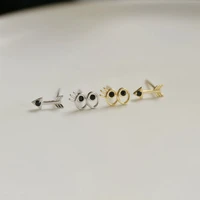 s925 sterling silver love at first sight earrings arrow eye earrings asymmetrical fun personality creative earrings