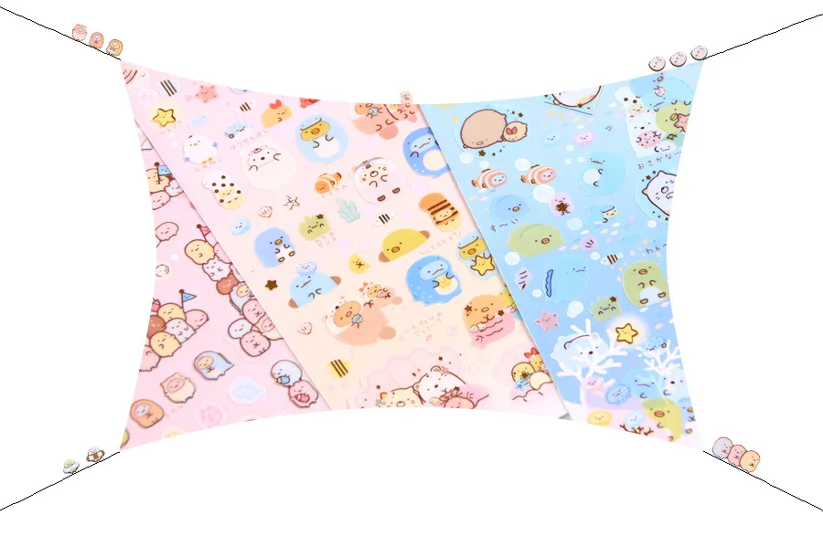 Kawaii Сумико гураши пули журнал декоративные этикетки для скраббукинга наклейки на мобильный телефон канцелярские принадлежности DIY стикеры для альбомов
