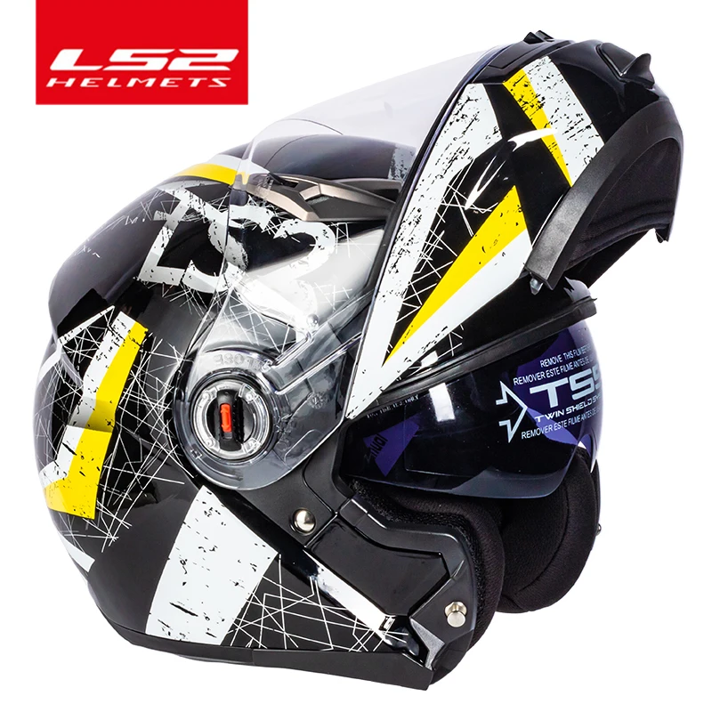 

Откидной мотоциклетный шлем Capacete LS2 ls2 ff370, шлемы с двойным козырьком casco moto, сертификация ECE