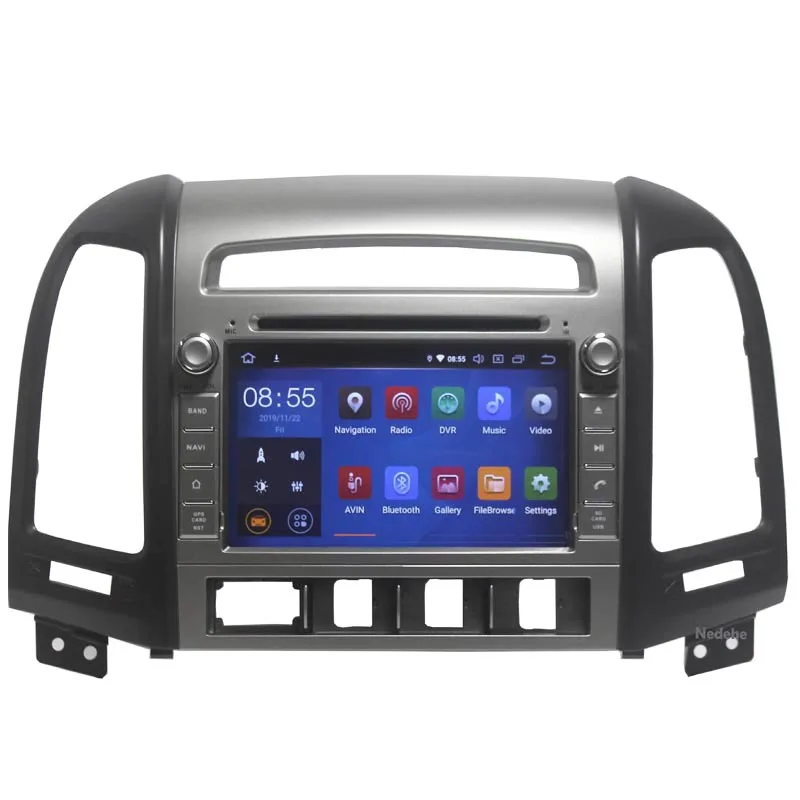 2din 1024*600 Восьмиядерный 4G Android 9 0 автомобильный Радио DVD GPS для Hyundai Santa Fe 2006 2012