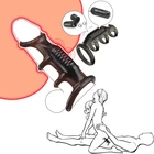 Мужской мастурбатор, силиконовая Вибрационный петушок G-Spot Пенис стимулятор рукав для дополнительной женской стимуляции, задержки эякуляции, ремень на член увеличить Для мужчин t игрушки для Для мужчин