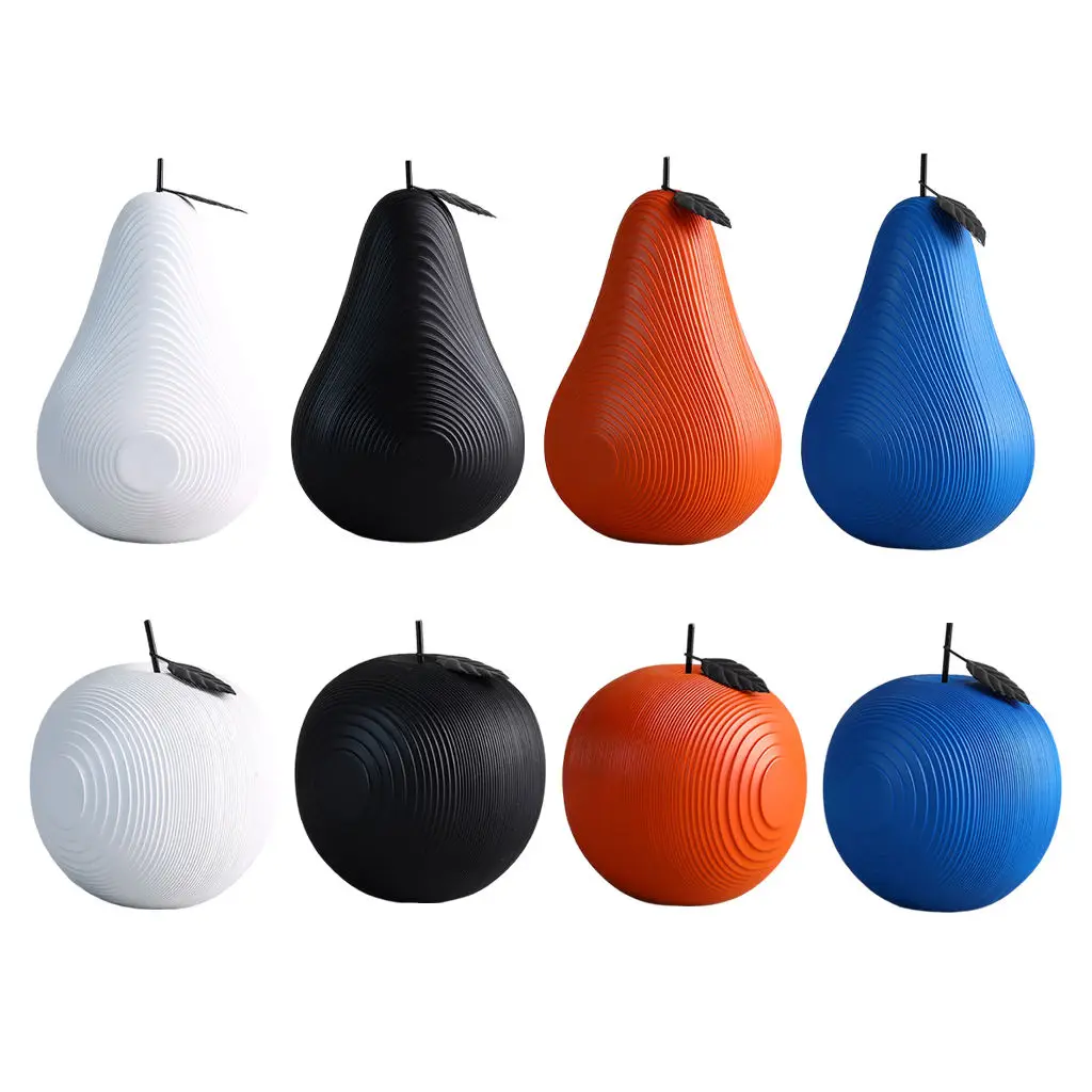 

Resin Fruit Figurines Abstract Art Centerpieces Pure Crafts Geometry for Interior Home Office Decor Xmas Gifts