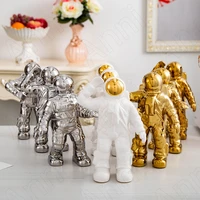european ceramic figurines space astronaut bookcase decorative figurines living room desktop modern ornaments home decoration