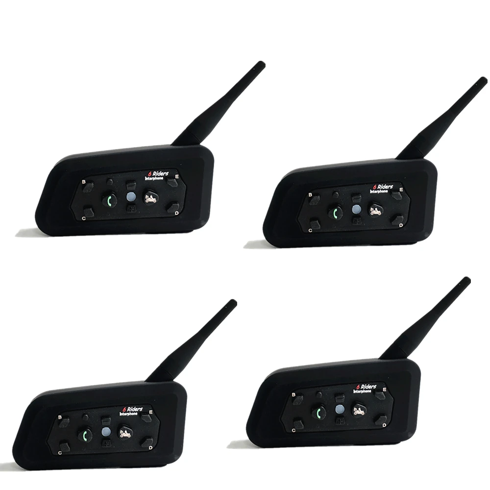 Новинка 4 шт. R6 1200 м мотоциклетная Bluetooth гарнитура для шлема Интерком до 6