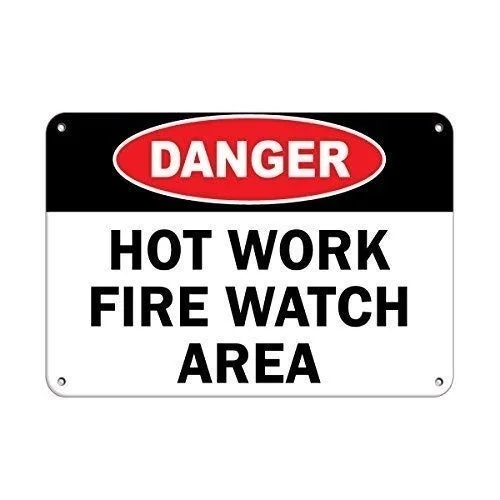 Опасность Горячая работа пожарная зона знак опасности горючие алюминиевые