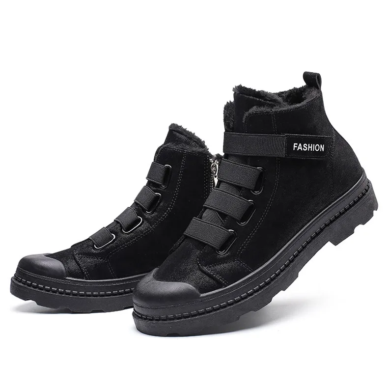 2019 New Fashion Winter with Fur Snow Boots for Men Sneakers Male Shoes Adult Casual Quality Rubber Ankle Warm | Обувь