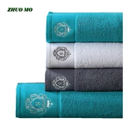 new 5 star luxury hotel satin towel bathroom 100 cotton couple gift shower for home 3578 cm white blue gray 3 colourtowel t39