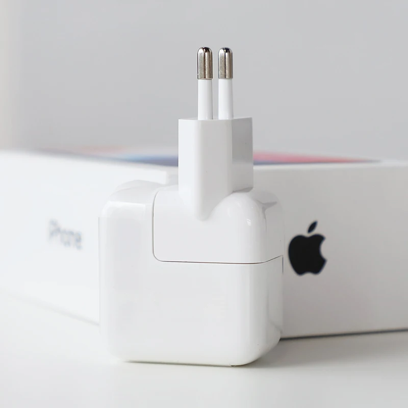 Подлинный Apple USB адаптер питания EU/US Plug 12 W/10 W Apple настенное зарядное устройство AC/DC 12 W/10 W для Iphone 7/8/X/XS MAX IPAD 6/7 Pro