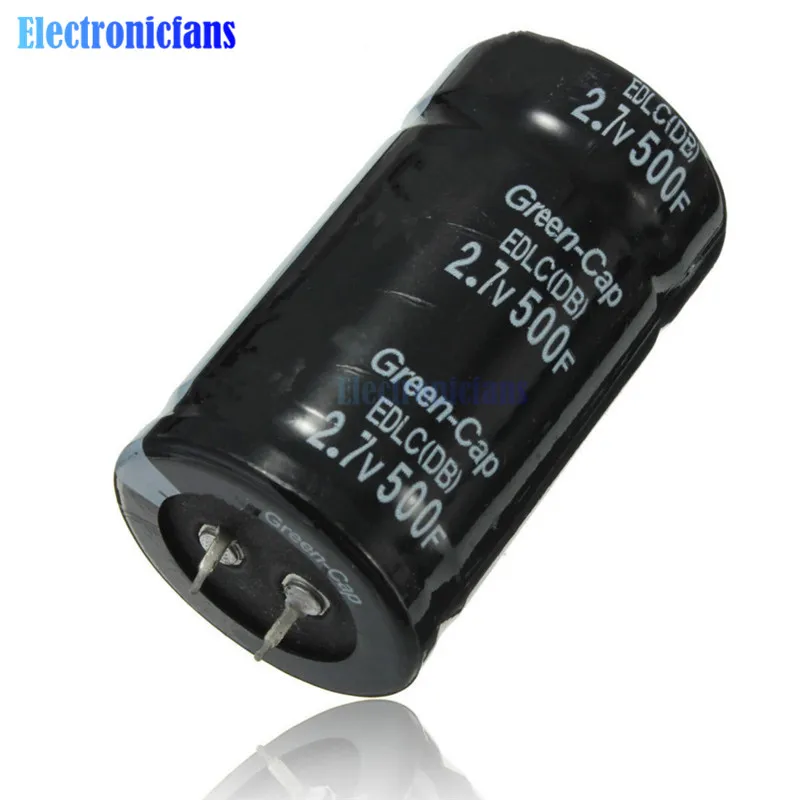 

Diymore Farad Capacitor 2.7V 500F 35*60MM Super Capacitors Through Hole General Purpose 2.7V500F Capacitor Two Feet / Four Feet