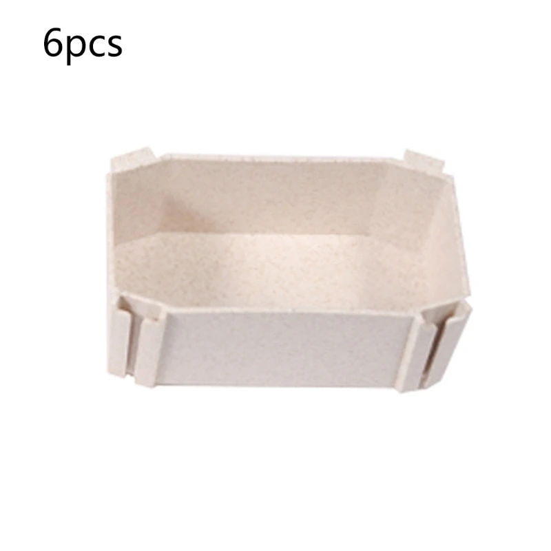 

6 Pcs DIY Honeycomb Sock Drawer Organizer Sorting Box Creative Combination 203F