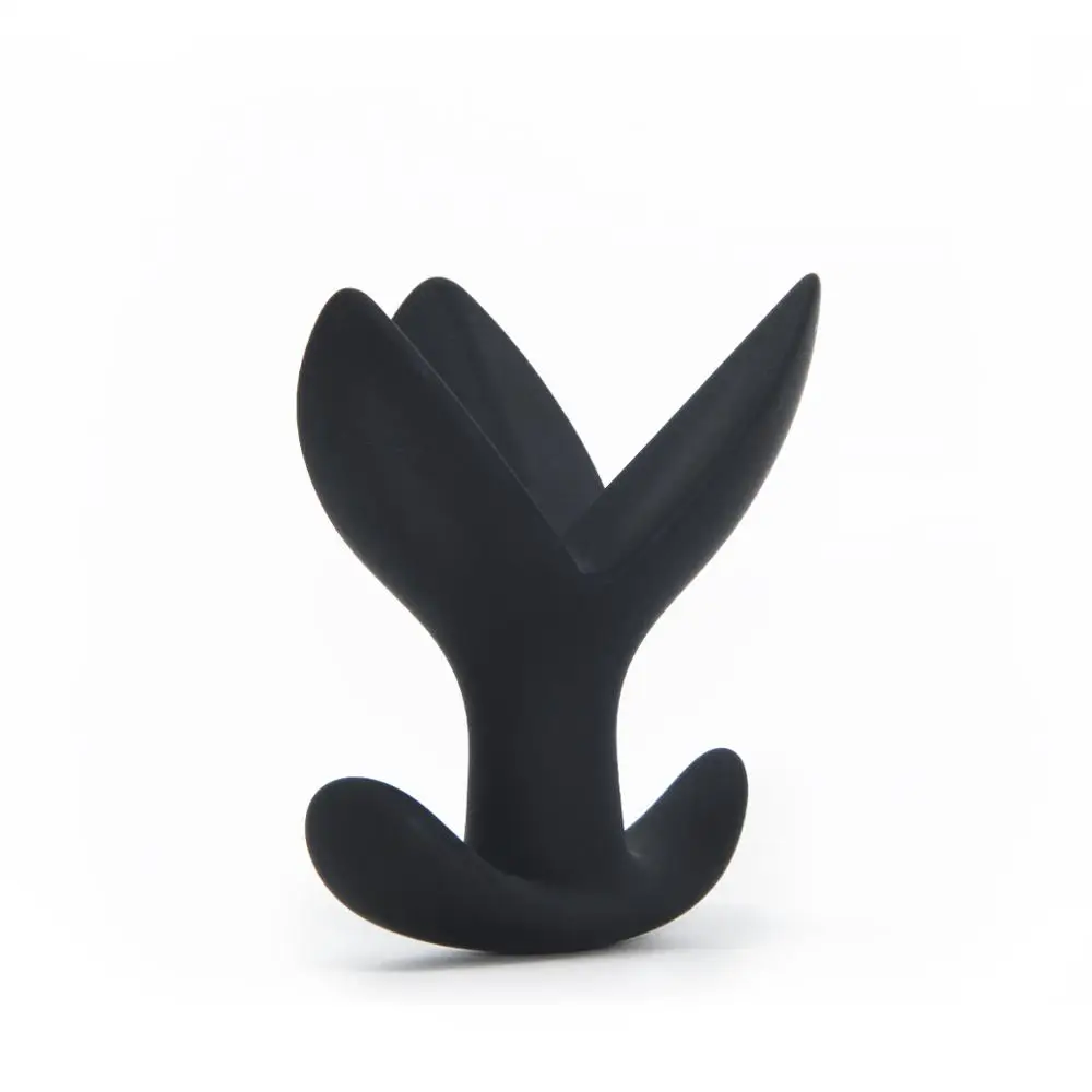 Силиконовая Анальная пробка Цветочная открывающаяся эспандер устройство для