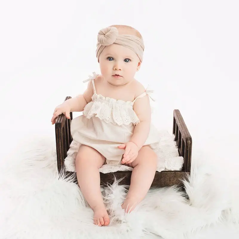 

Newborn Baby Girls Wide Nylon Bow Headband Super Soft Knot Bow Nylon Head Wraps