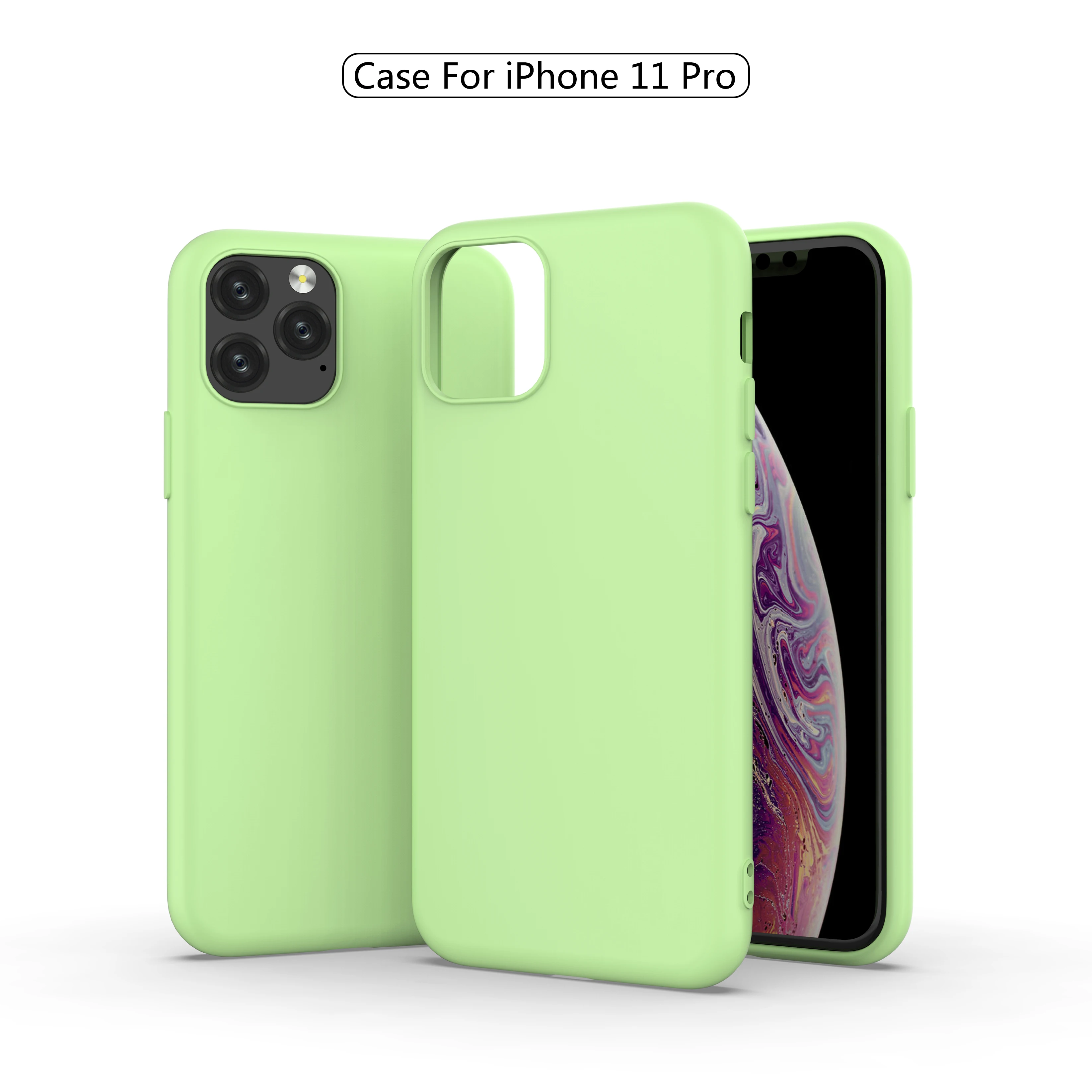 DATALAND liquid silicone phone case for iPhone11 MAX Pro 6 6S 7 8 Plus X XR XS Max smart soft silicon cases back cover Shell |