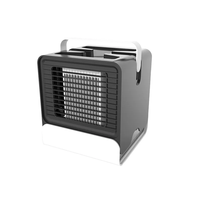 LEARNHAI Mini Air Cooler Fan Portable Digital Air Conditioner Humidifier Easy Cool Purifies Air Cooling Fan for Home Office - Цвет: Black