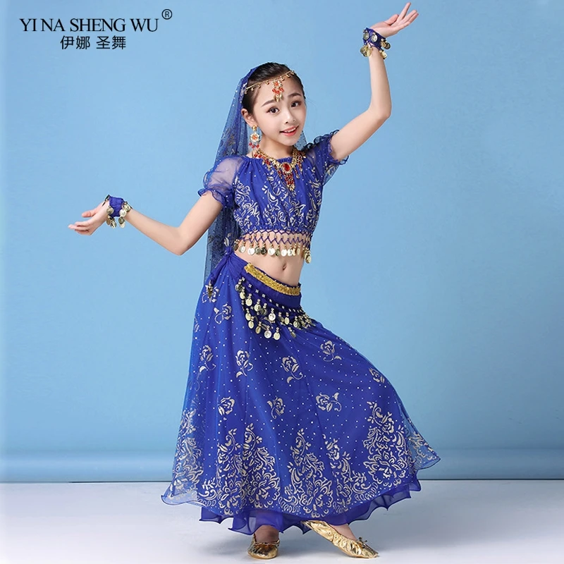 

Children Adult Belly Dance Costume Indian Dance Oriental Dance Performance Clothing Bollywood Belly Dance Costume 2/3/5 pcs Set