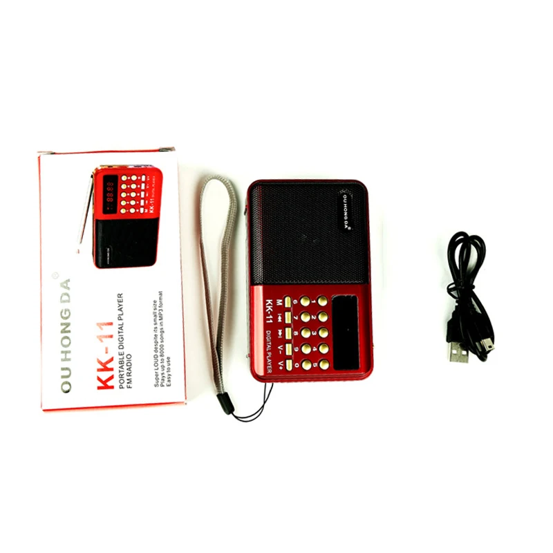 Портативный цифровой мини-радиоприемник k11 FM-радио USB TF MP3 музыкальный плеер