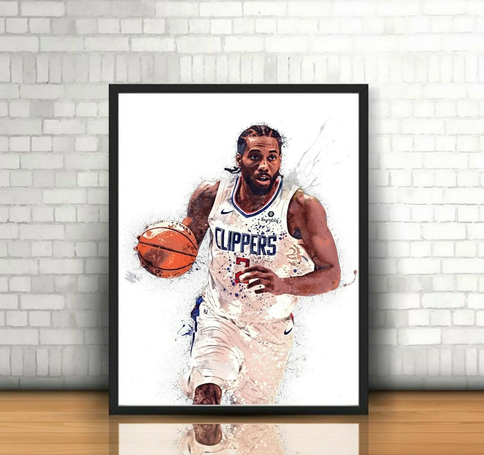 

1 Panel HD Basketball Kawhi Leonard poster, LA Clipper Printed Wall Painting Wall Art Picture for Living Room Painting No Framed